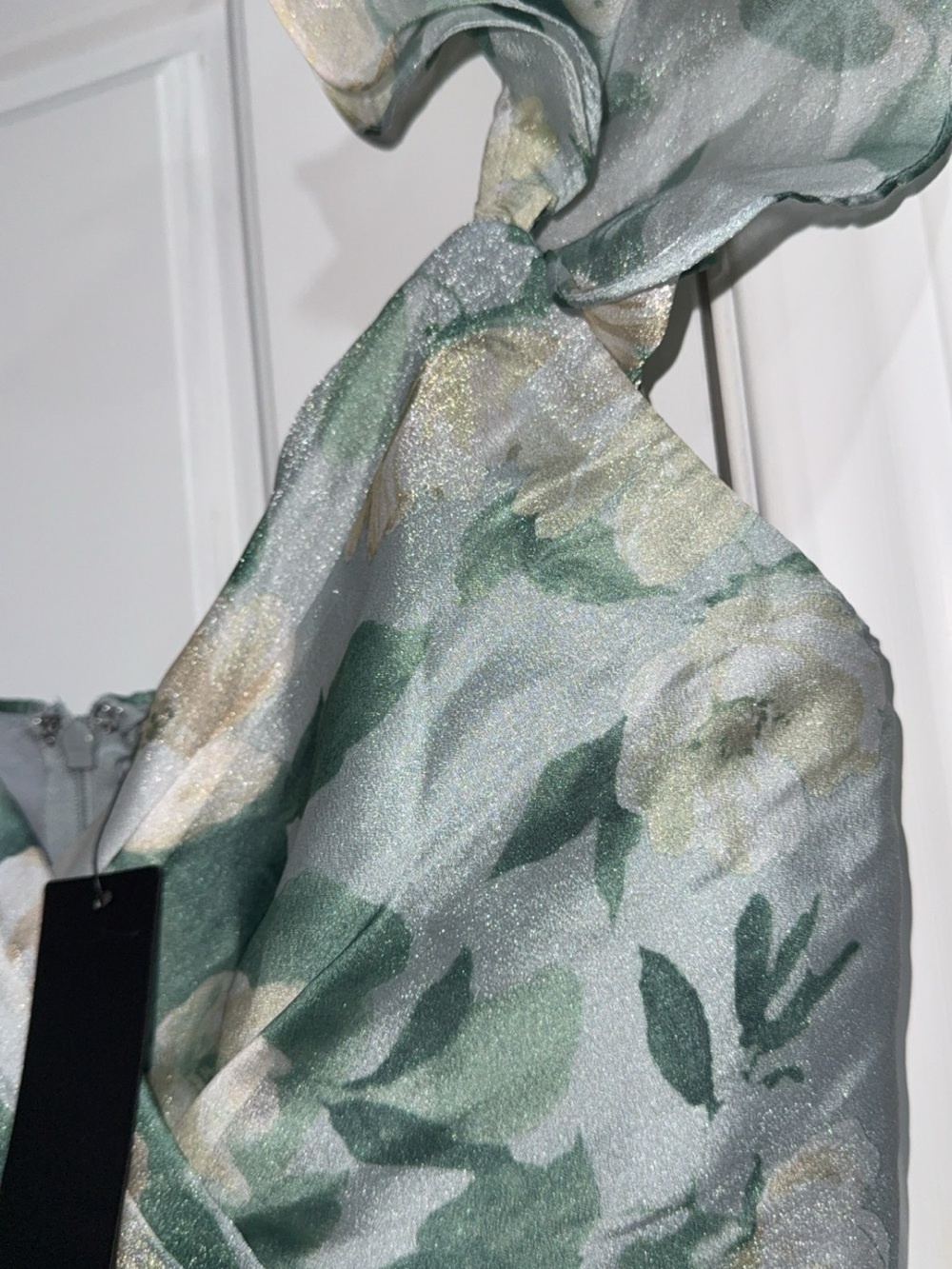 Lulu's Light Blue and Green Floral Maxi Dress - Picture 4 of 4